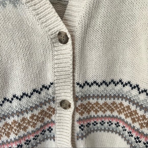 Princeton Club VTG Heavy Knit Floral Button Up Warm Cozy Cardigan Sweater EUC M - Picture 3 of 6